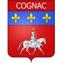 Pegatinas escudo de armas de Cognac adhesivo de la etiqueta engomada