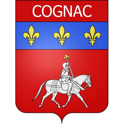 Cognac Sticker wappen, gelsenkirchen, augsburg, klebender aufkleber