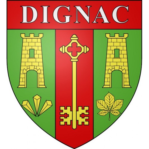 Dignac 16 ville Stickers blason autocollant adhésif