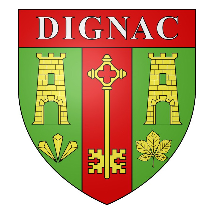 Dignac 16 ville Stickers blason autocollant adhésif