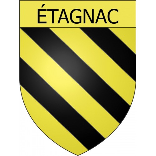 Étagnac 16 ville Stickers blason autocollant adhésif