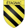 Étagnac 16 ville Stickers blason autocollant adhésif