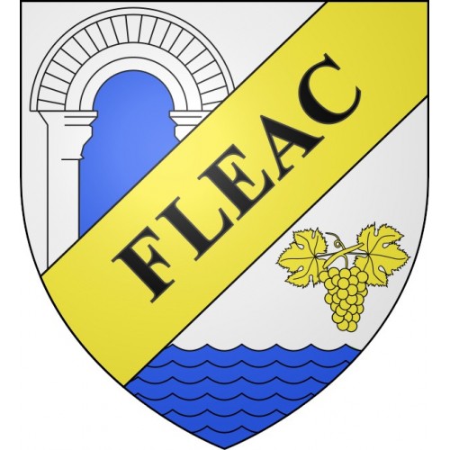 Fléac 16 ville Stickers blason autocollant adhésif