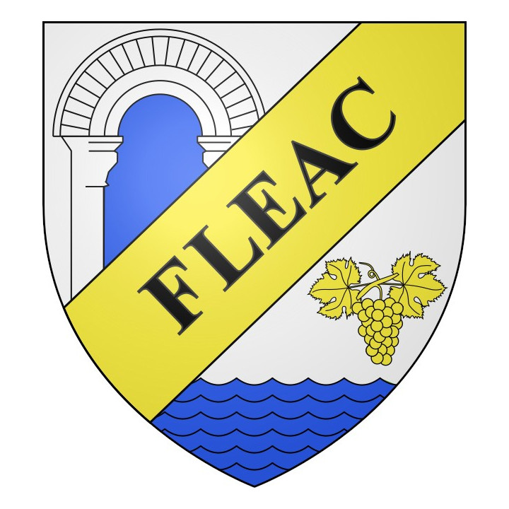 Pegatinas escudo de armas de Fléac adhesivo de la etiqueta engomada