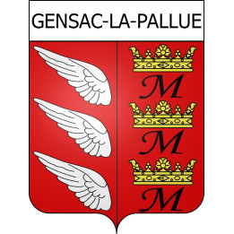Gensac-la-Pallue Sticker wappen, gelsenkirchen, augsburg, klebender aufkleber