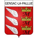 Stickers coat of arms Gensac-la-Pallue adhesive sticker