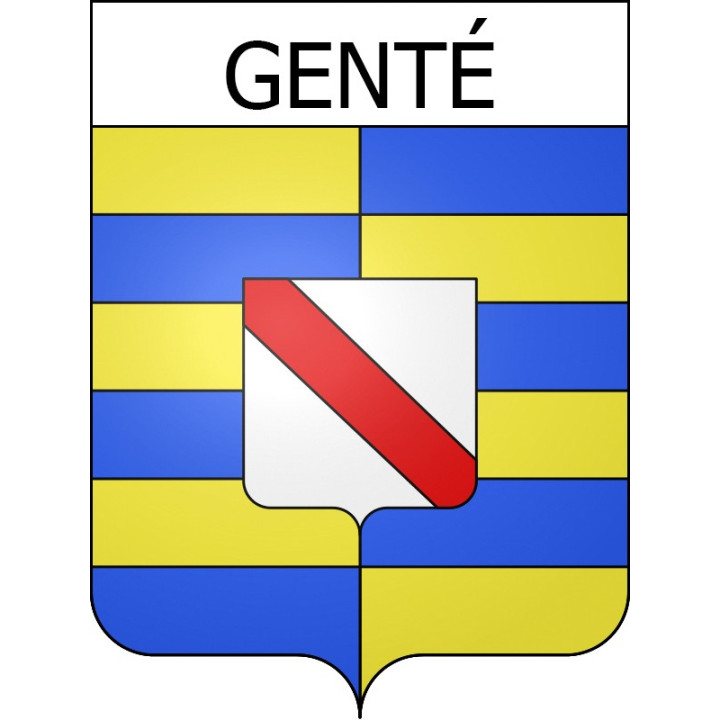 Pegatinas escudo de armas de Gentéadhesivo de la etiqueta engomada