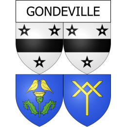 Gondeville 16 ville Stickers blason autocollant adhésif