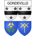 Gondeville 16 ville Stickers blason autocollant adhésif