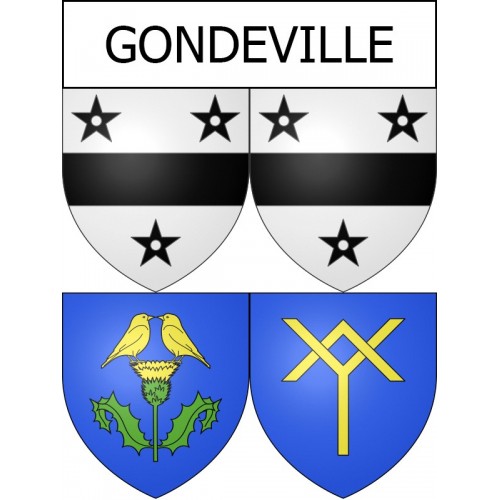 Stickers coat of arms Gondeville adhesive sticker