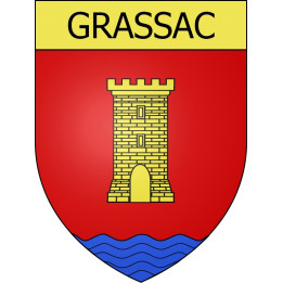 Grassac 16 ville Stickers blason autocollant adhésif