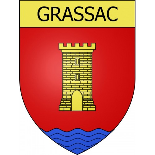 Stickers coat of arms Grassac adhesive sticker