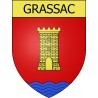 Pegatinas escudo de armas de Grassac adhesivo de la etiqueta engomada
