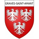 Graves-Saint-Amant 16 ville Stickers blason autocollant adhésif