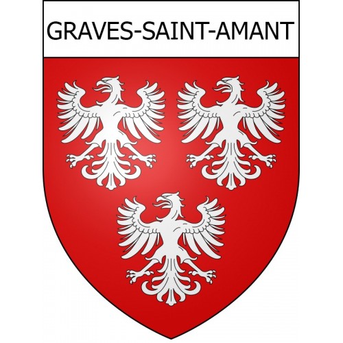 Graves-Saint-Amant 16 ville Stickers blason autocollant adhésif