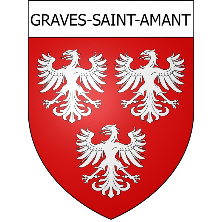 Graves-Saint-Amant Sticker wappen, gelsenkirchen, augsburg, klebender aufkleber