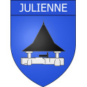 Pegatinas escudo de armas de Julienne adhesivo de la etiqueta engomada