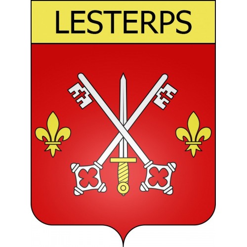 Lesterps Sticker wappen, gelsenkirchen, augsburg, klebender aufkleber