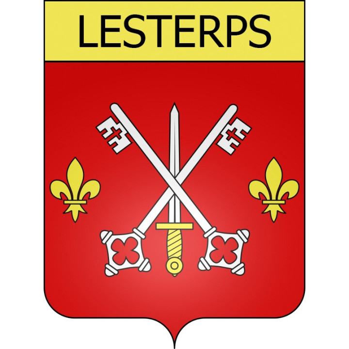 Stickers coat of arms Lesterps adhesive sticker