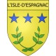 Pegatinas escudo de armas de L'Isle-d'Espagnac adhesivo de la etiqueta engomada