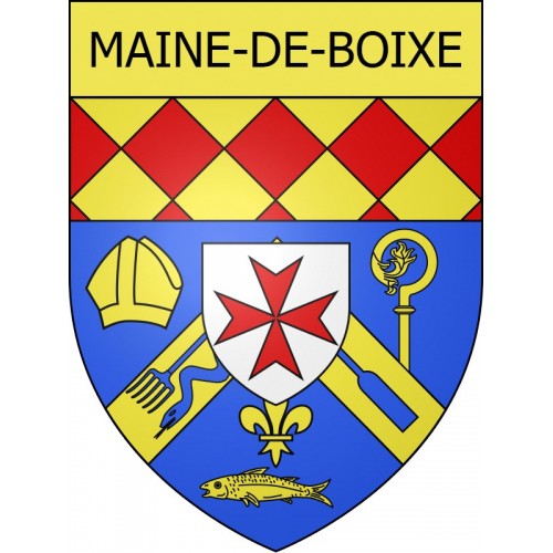 Maine-de-Boixe 16 ville Stickers blason autocollant adhésif