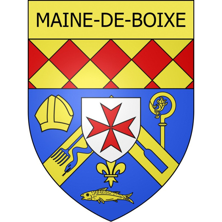 Pegatinas escudo de armas de Maine-de-Boixe adhesivo de la etiqueta engomada