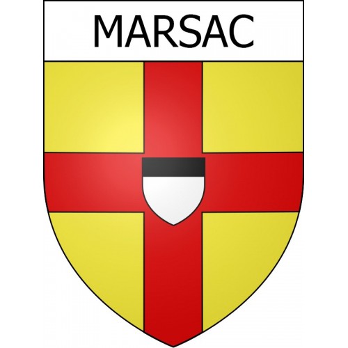 Marsac 16 ville Stickers blason autocollant adhésif
