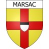 Stickers coat of arms Marsac adhesive sticker