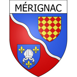 Pegatinas escudo de armas de Mérignac adhesivo de la etiqueta engomada