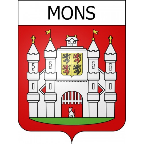 Mons 16 ville Stickers blason autocollant adhésif