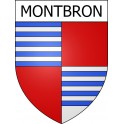 Pegatinas escudo de armas de Montbron adhesivo de la etiqueta engomada