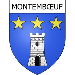 Montembœuf 16 ville Stickers blason autocollant adhésif