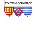 Stickers coat of arms Montignac-Charente adhesive sticker