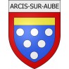 arcis-sur-aube 10  ville Stickers blason autocollant adhésif