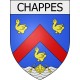 chappes 10  ville Stickers blason autocollant adhésif