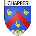 chappes 10  ville Stickers blason autocollant adhésif