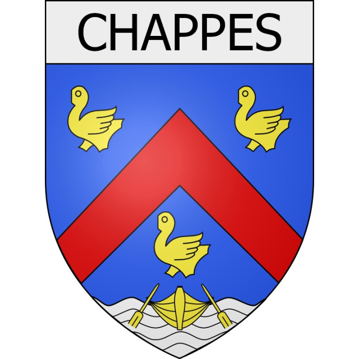 chappes 10  ville Stickers blason autocollant adhésif