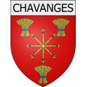 chavanges 10  ville Stickers blason autocollant adhésif