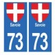73 Savoie autocollant plaque