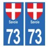 73 Savoie autocollant plaque