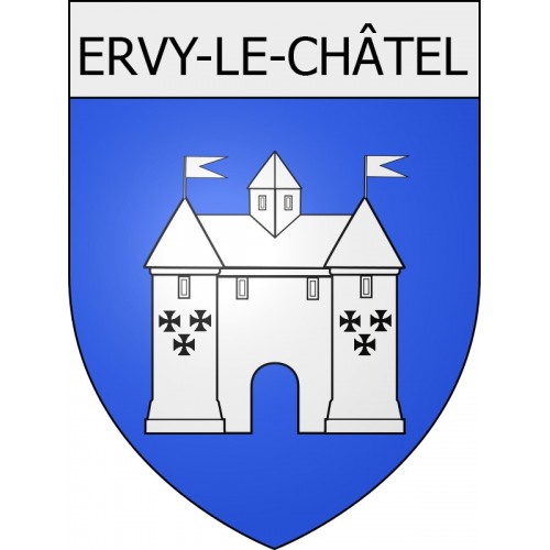 ervy-le-châtel 10  ville Stickers blason autocollant adhésif