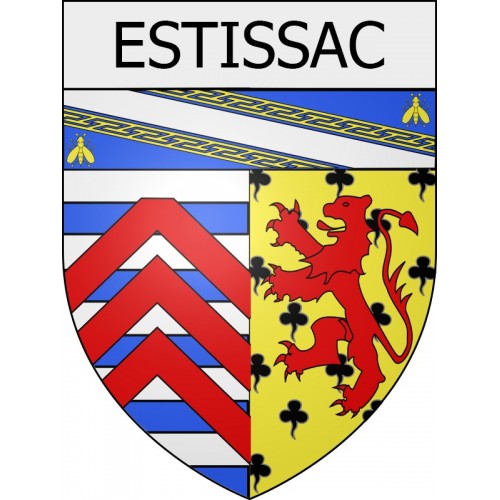 estissac 10  ville Stickers blason autocollant adhésif