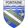 fontaine 10  ville Stickers blason autocollant adhésif