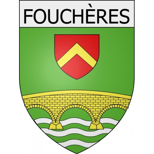 fouchères 10  ville Stickers blason autocollant adhésif