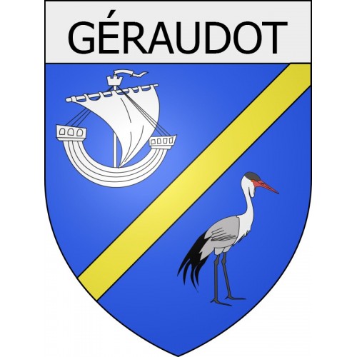géraudot 10  ville Stickers blason autocollant adhésif