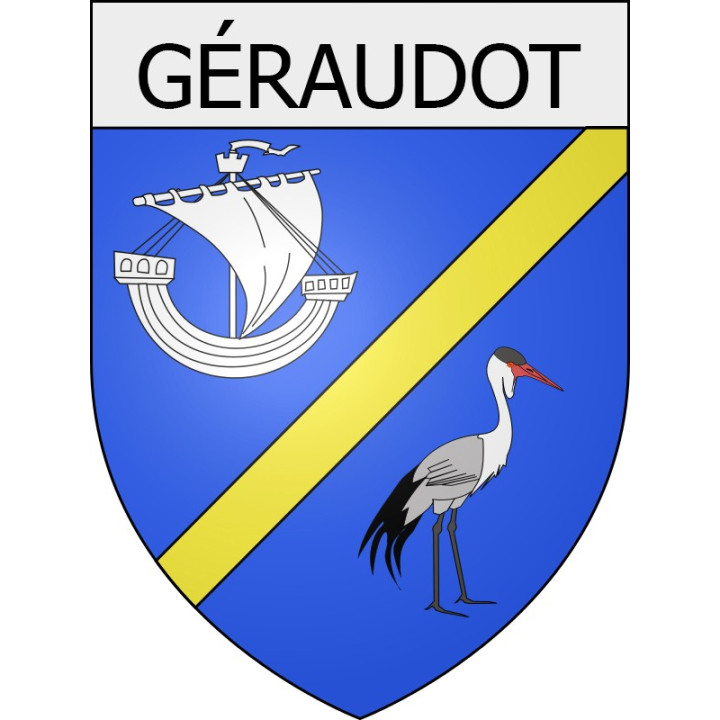 géraudot 10  ville Stickers blason autocollant adhésif