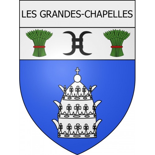 les-grandes-chapelles 10  ville Stickers blason autocollant adhésif