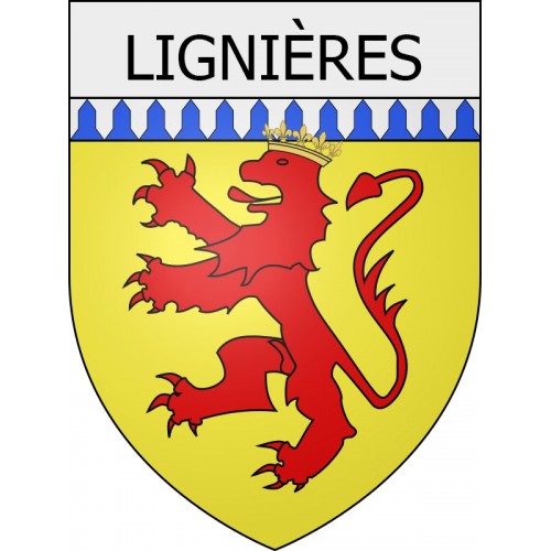 lignières 10  ville Stickers blason autocollant adhésif