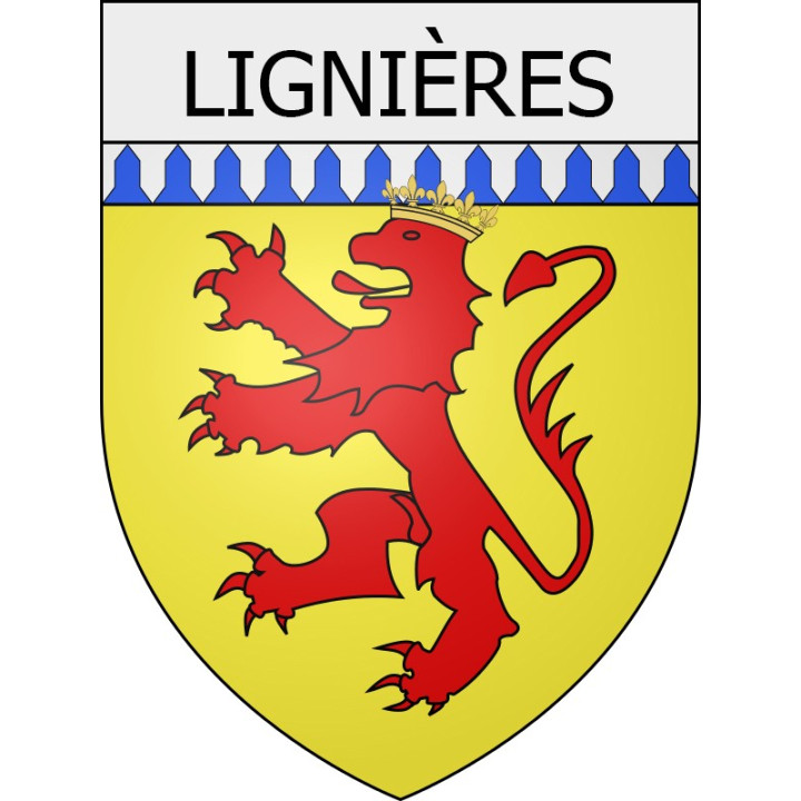 lignières 10  ville Stickers blason autocollant adhésif