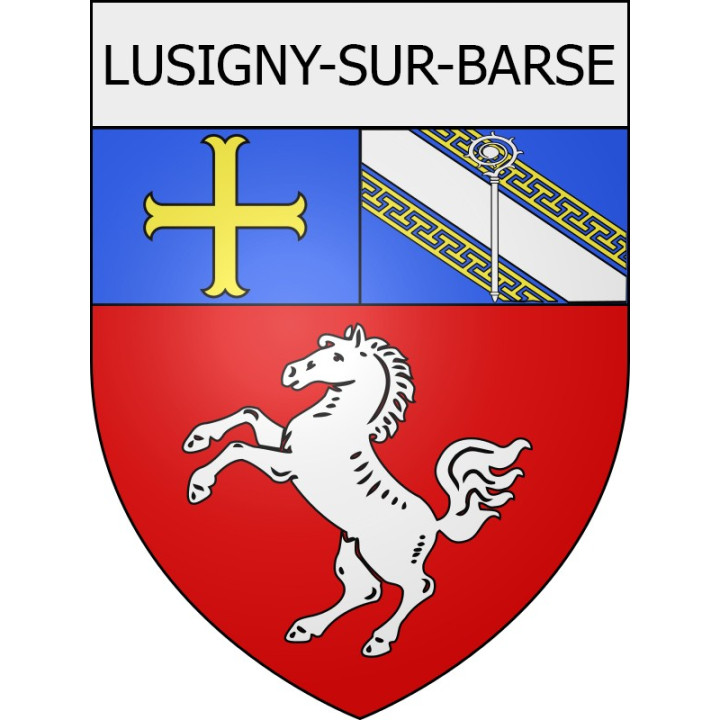 lusigny-sur-barse 10  ville Stickers blason autocollant adhésif